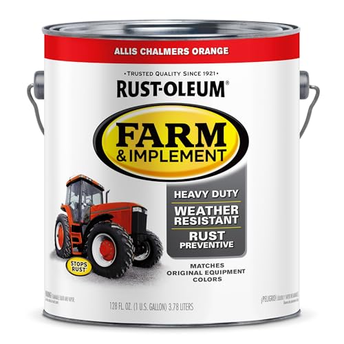 Image of Rust-Oleum 280176 Farm & Implement Enamel Paint, Gallon, Allis Chalmers Orange