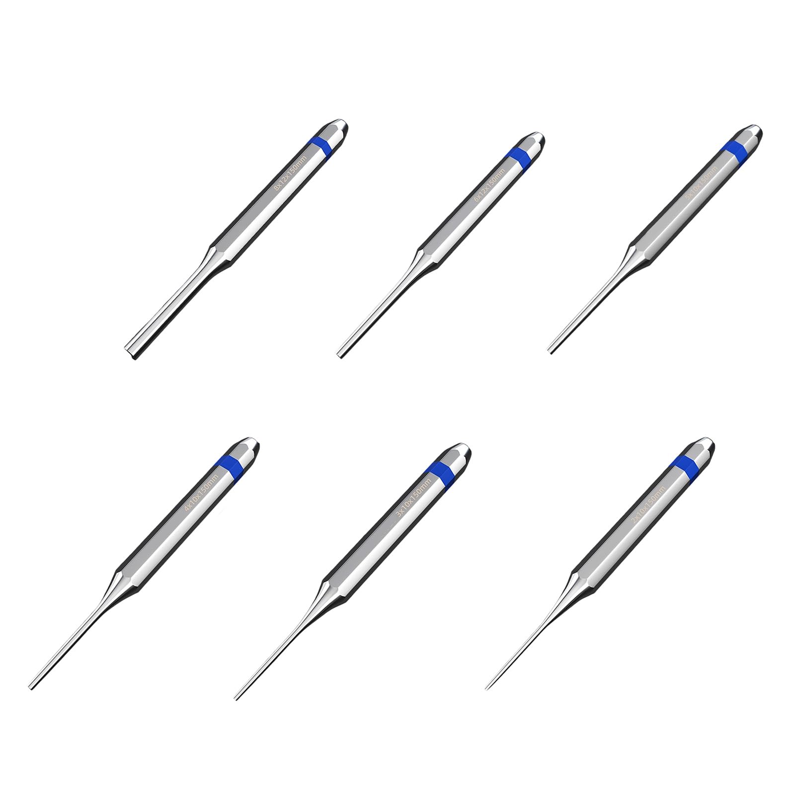 Hsioluted 5X10x150 Professional Center Pin Punching Tool Steel Construction Durability Shock Resistance For Drilling In Various Materials Manual Center Set