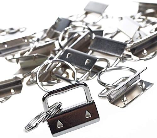 25sets 1 Inch Key Fob Hardware/Wristlet Sets with Key Ring image 3