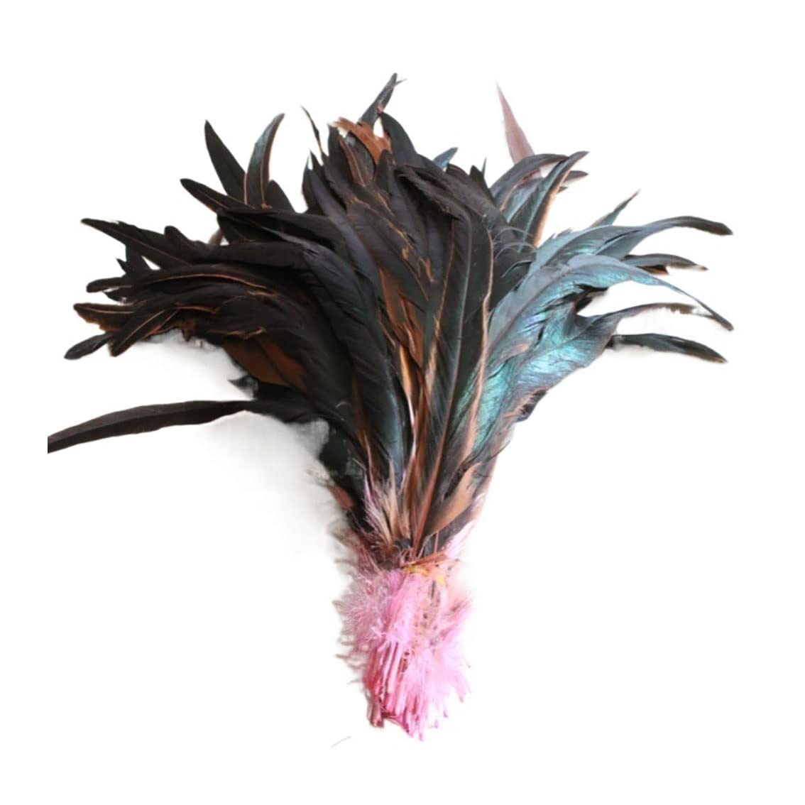 Plumas de gallo de 30-35cm para reparar ropa vieja y crear tocados sin coser