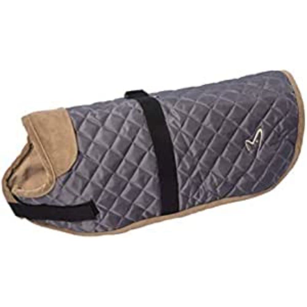 Gor Pets Outdoor Worcester Dog Coat - Grey 56cm (22in) - Water-Resistant & Fleece-Lined - Adjustable Fit
