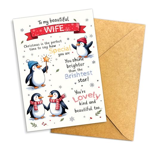 Podagree 킢yM Jbv zf[ A To My Beautiful Wife }`bNȃNX}XJ[hAޏւ̉ĐŜNX}XbZ[WAÂjMtg VO 5.3C` x 8C` t