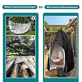 Emwel 190x115cm Hanging Chair Cover with Zipper - Heavy Duty Egg Swing Cocoon Chair Cover,Outdoor Waterproof Windproof Durable Heavy Duty Garden Furniture Protector - Image 4