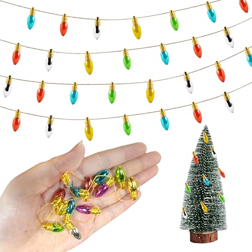 Accessori per Casa Delle Bambole, Miniatura Luci Natalizie, Lampada Fata per Casa Delle Bambole, per Decorazione dell'albero di Natale in Miniatura, Decorazione della Casa Delle Bambole (B)