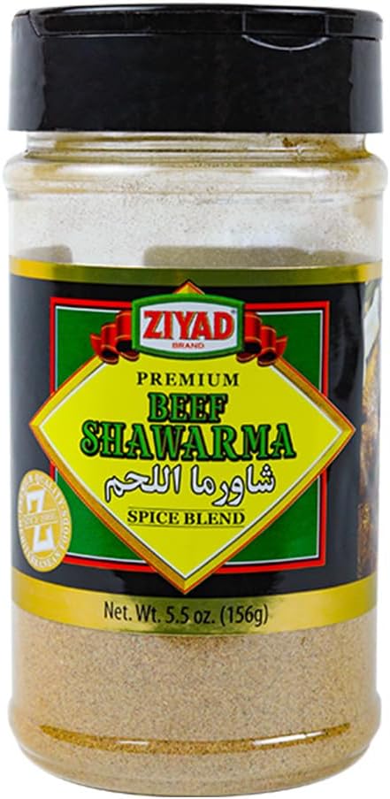 Ziyad Shaker Premium Shawarma Blend, Perfect for Beef or Chicken Shwarmas, No Additives, No MSG 5.5oz