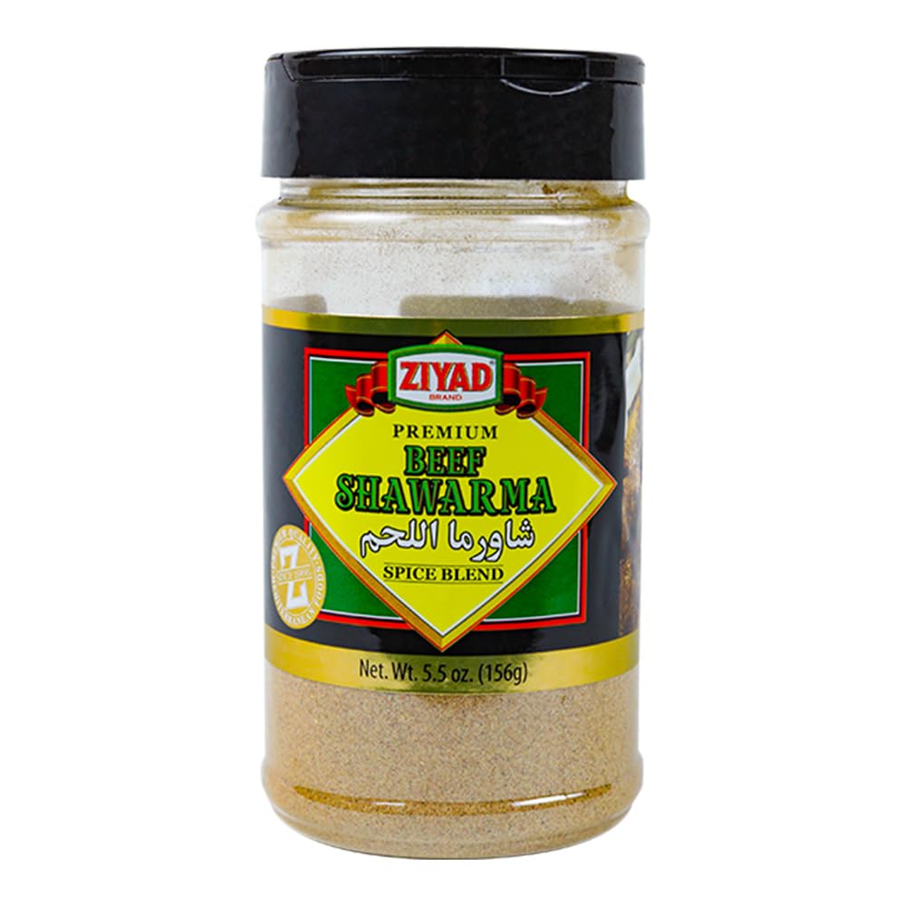 Ziyad Shaker Premium Shawarma Blend, Perfect for Beef or Chicken Shwarmas, No Additives, No MSG 5.5oz