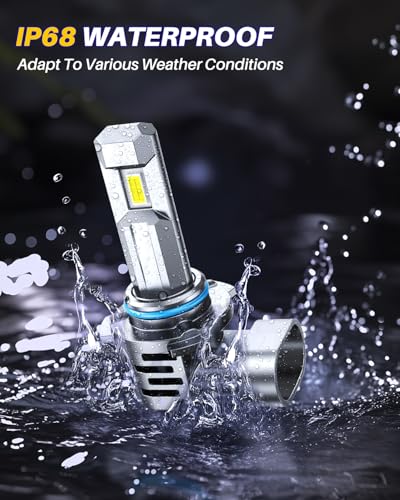 Image of AUTOONE 9005 Bulbs, 60,000LM 10X Ultra Bright 6500K Cool White, 1:1 Halogen Mini Size HB3 Halogen Bulb, 60,000Hrs Lifespan, Plug and Play Driving Fog Light or Running Light, Pack of 2