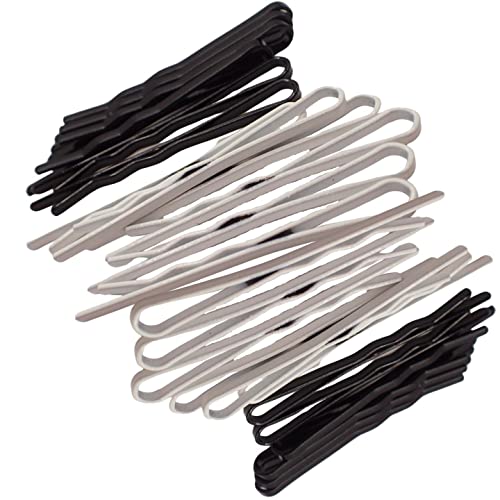 Topkids Accessories 24pc Bright Coloured Kirby Grip, Hair Clip, Bobby Pins, Simple Clips for Everyday Use For Women & Men