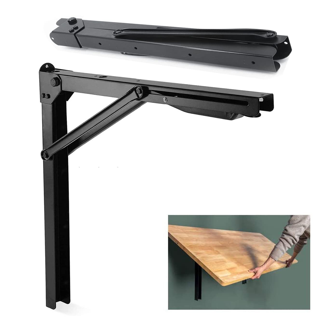 Buy Wallmaster 24inch Folding Shelf Brackets Garage Heavy Duty Steel