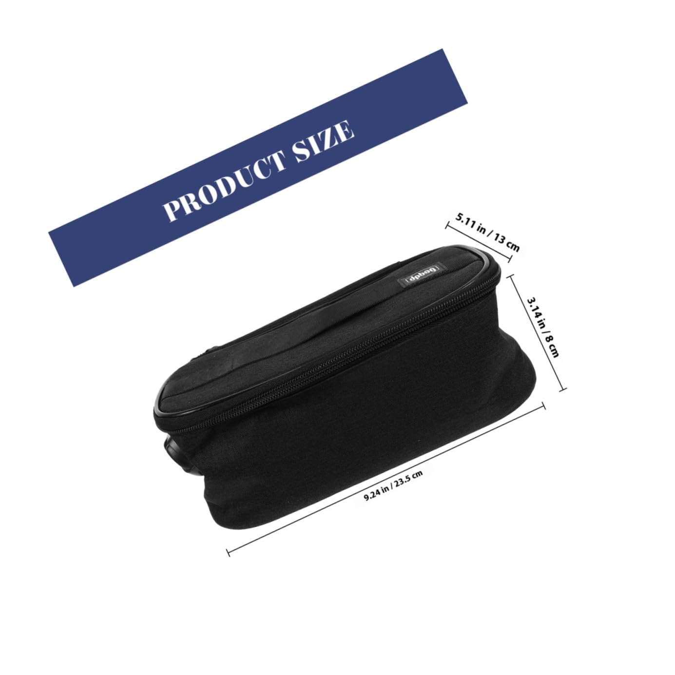 PLAFOPE Borsa da Toilette da Viaggio Nera Oxford, Multiscomparto, Portatile, Chiusura, per Organizzare Trucchi e Smalti in Viaggio