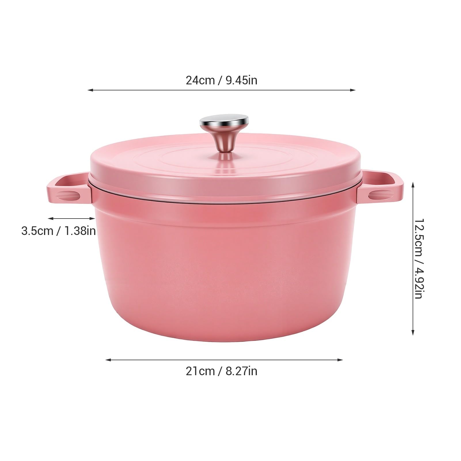Naroote Garnek Emaliowany 24cm 4L z nieprzywierającą powłoką ceramiczną,