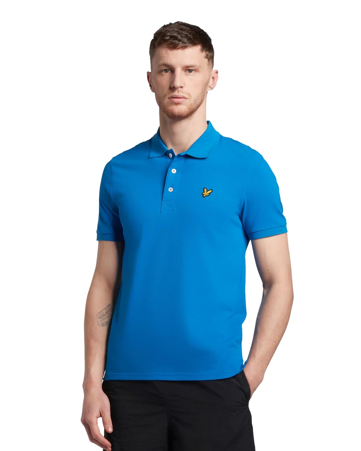 Lyle & Scott Mens Short Sleeve Polo Shirt Bright Blue M