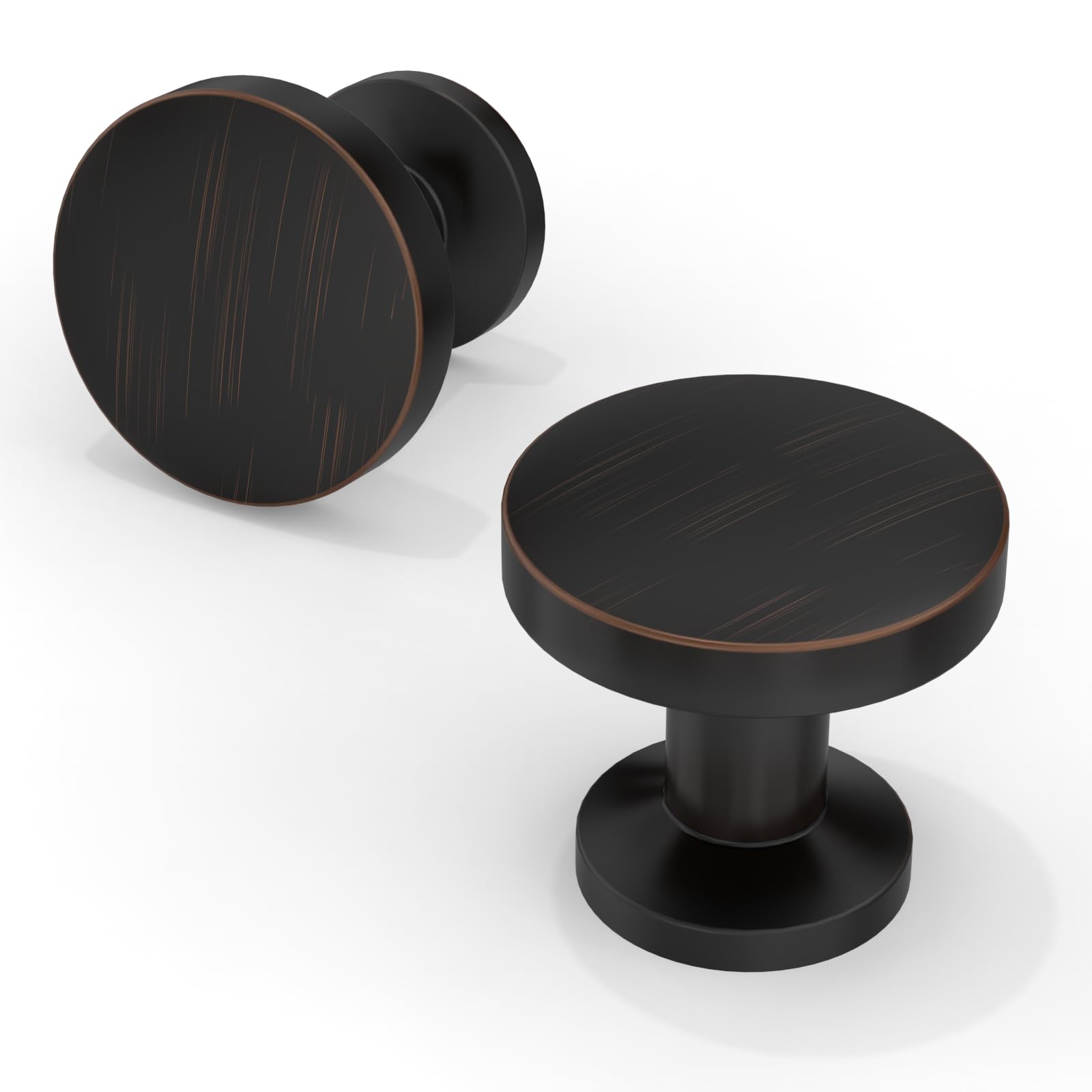Talentedeco 10 Pack Oil Rubbed Bronze Kitchen Cabinet Knobs 1-1/5 Inch(30mm) Cabinet Pulls Drawer Knobs Cabinet Hardware Zinc Knobs for Drawers
