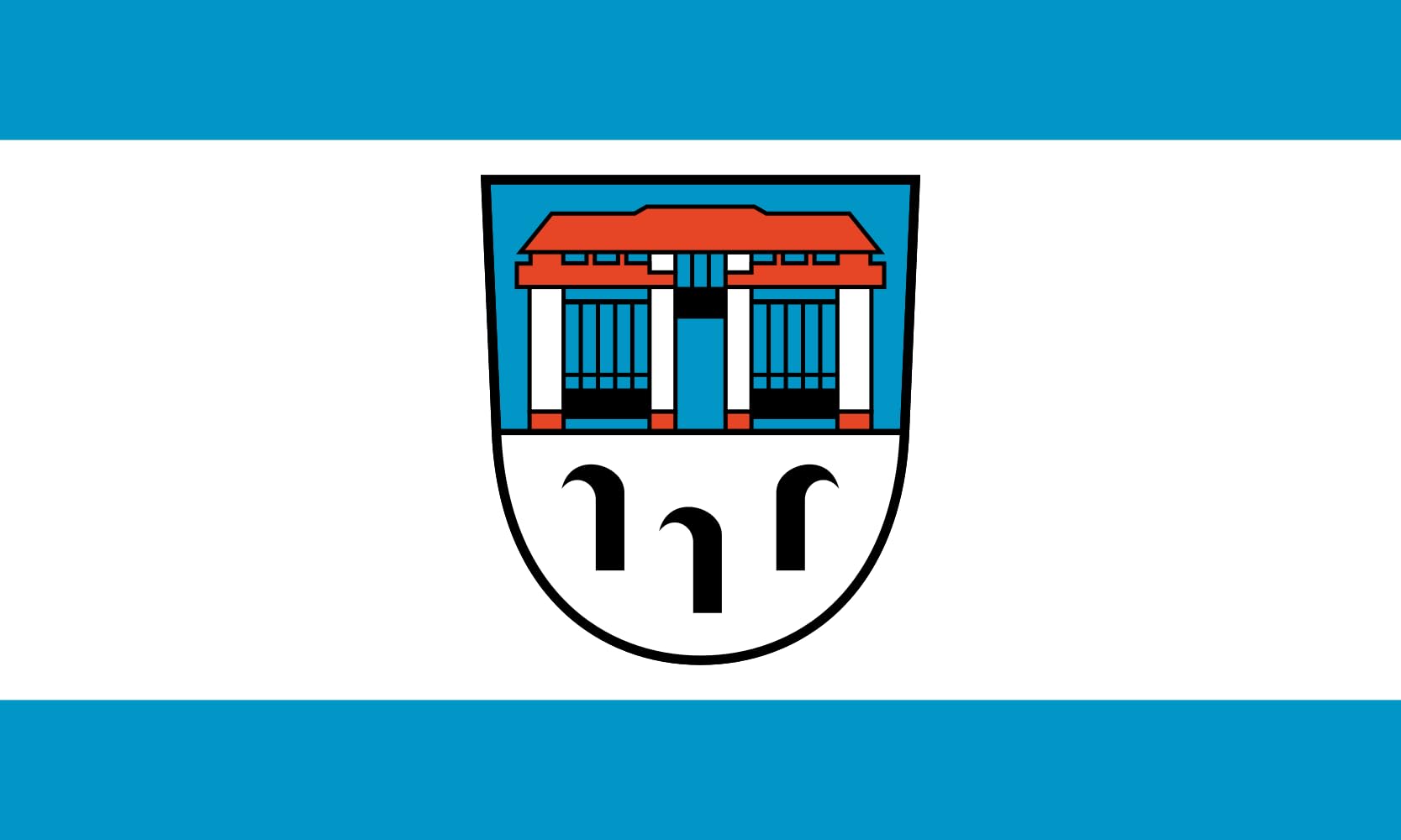 Drapeau Kleinmachnow grand format pour célébrer l'histoire de la commune