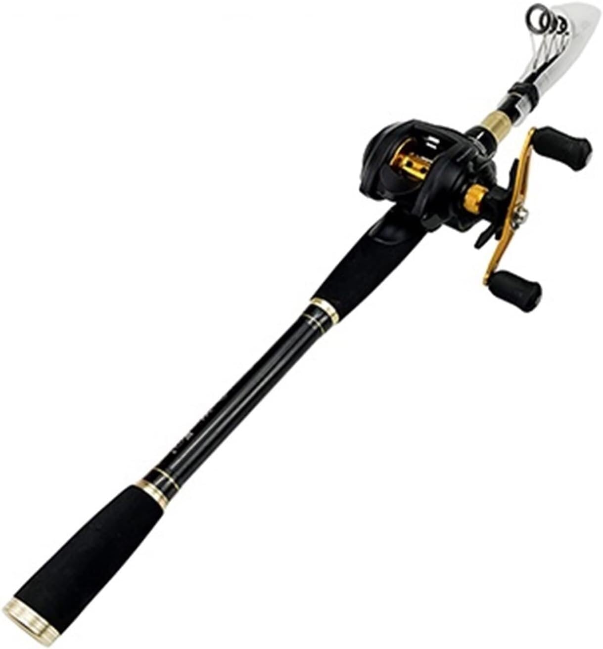 Canne à pêche télescopique en carbone 1.65M combo droitier
