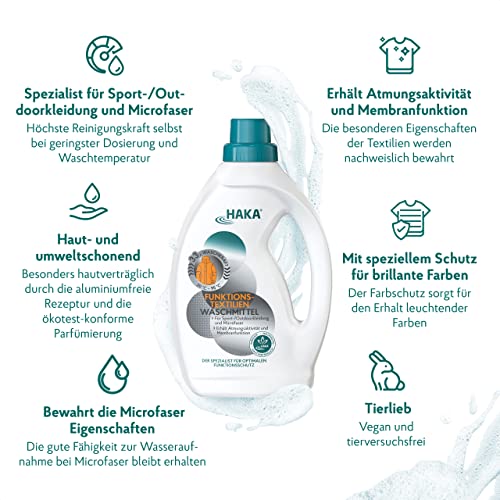 Mikrofaser Waschmittel für Funktionstextilien von HAKA
