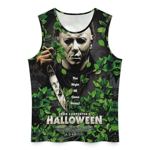 Tank Tops Halloween Michael Myers Beach Summer Sleeveless Shirts Vacation Tanks Gym Tank T-Shirts Top for Men3