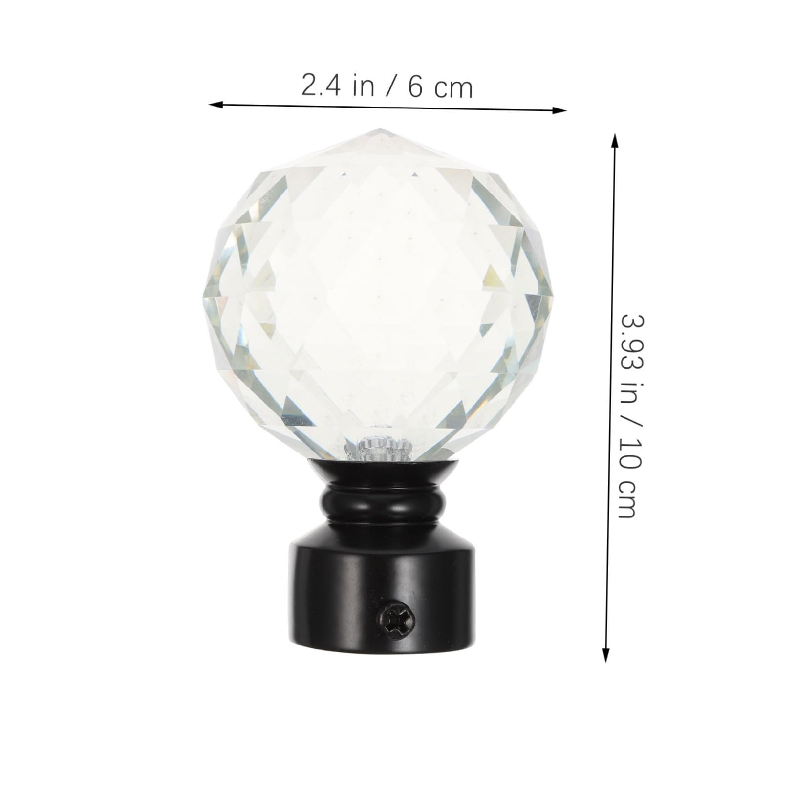 Set 2Pz Tappi Terminali per Bastoni Tende in Ferro Nero, Terminali per Bacchetta Tende Design Semplice e retrò, Accessori per Decorazione Camera da Riposo e Appartamento