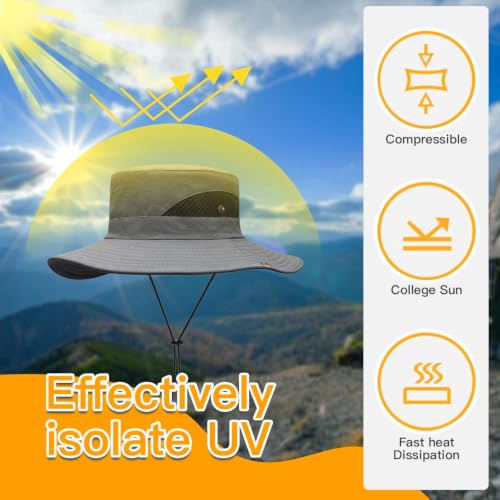 Image of HSR Lightweight Breathable Stylish Summer Hat Cap for Men Women, UV Protection, Sun Protection Round Cap for Travel, Hiking, Gardning, Fishing for Men Women