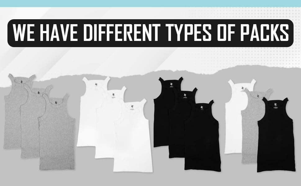 3 Packs Men's G-Unit Style Cotton Tank Tops Square Cut Muscle Rib A-Shirts - Image 6