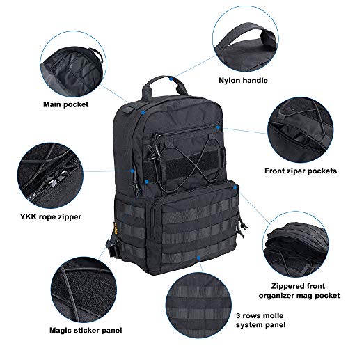 EXCELLENT ELITE SPANKER Outdoor Hydration Backpack Bundle Packs Water Bladder Carrier for 3L Water Bladder(Black) - Thumbnail 3