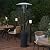 Flash Furniture Sol Patio Outdoor Heating-Black Stainless Steel 40,000 BTU Propane Heater with Wheels for Commercial & Residential Use-7.5 Feet Tall