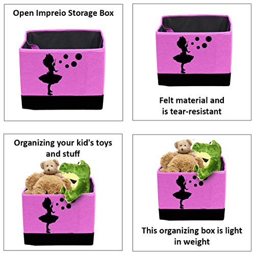 Image of PrettyKrafts Toys Storage Box, Storage Organizer for Kids, (Pack of 2) Pink