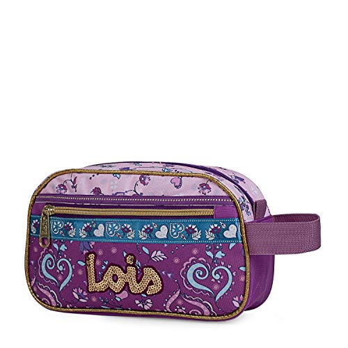 Lois - Neceser Infantil de niña Bolsa de Aseo Estampado Cachemir asa...