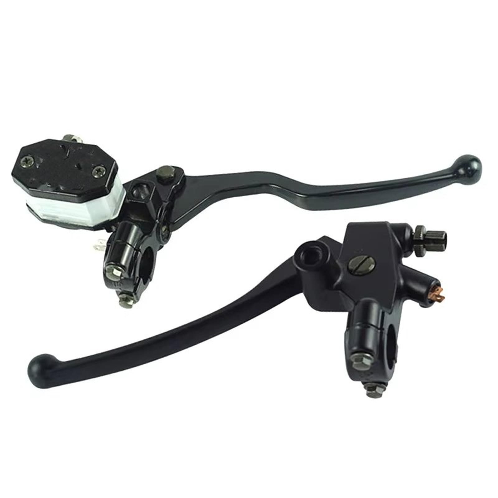 KOEHXJ Brake Clutch Levers Motorcycle Pump Assembly for GN125 for GS125 for for HJ125 Front Right Clutch Master Cylinder Rear Disc System(A Set)