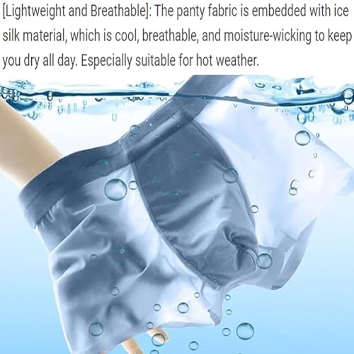 Nowazton Boxer Briefs, Nowazton Boxers, 5 Pcs Ice Silk Boxer Briefs, Breathable Ice Silk Men's Underwear (Black,XL)3