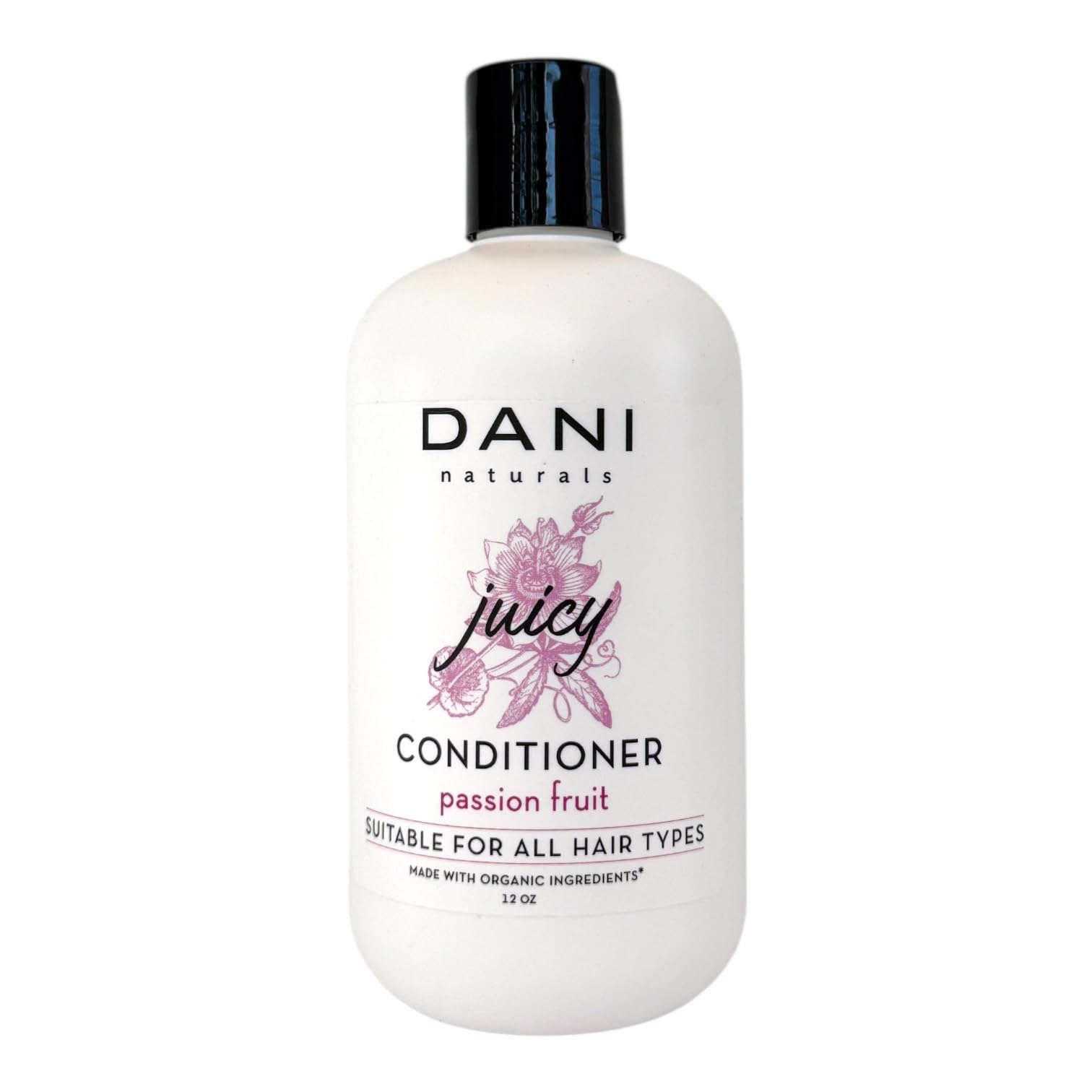 DANI Naturals Passion Fruit Repairing Conditioner, Vegan, Sulfate-Free, Suitable for All Hair Types, 12 fl oz