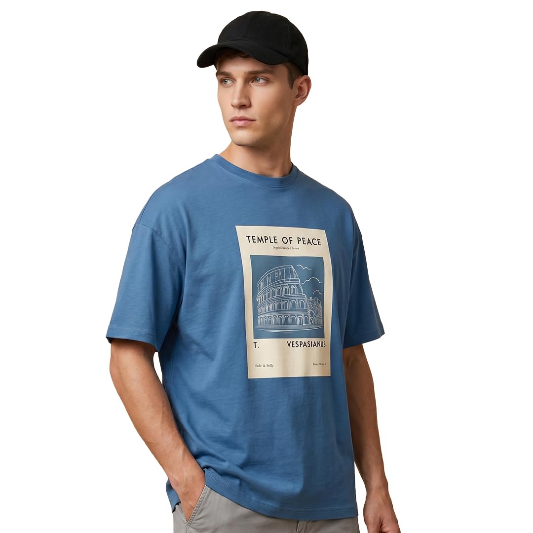 nobero Men's Cotton Oversized Fit T-Shirt-picture-26