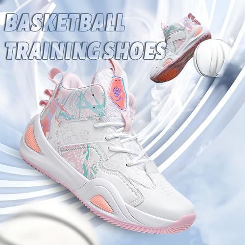 Image of Men's Basketball Shoes Fashionable Breathable Anti Slip Sports Shoes Outdoor Running Fitness Training Shoes