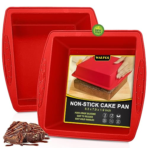 Molde de silicona para brownie molde cuadrado antiadherente lasaña pan 2