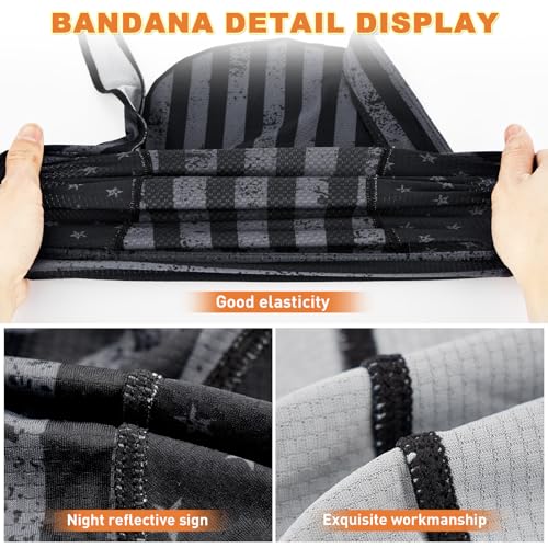 Image of YANIKY Bandanas Skull Caps for Men, Women Skull Cap Helmet Liner Cycling Hat Durags Motorcycle Bandana Sweat Wicking Do Rag