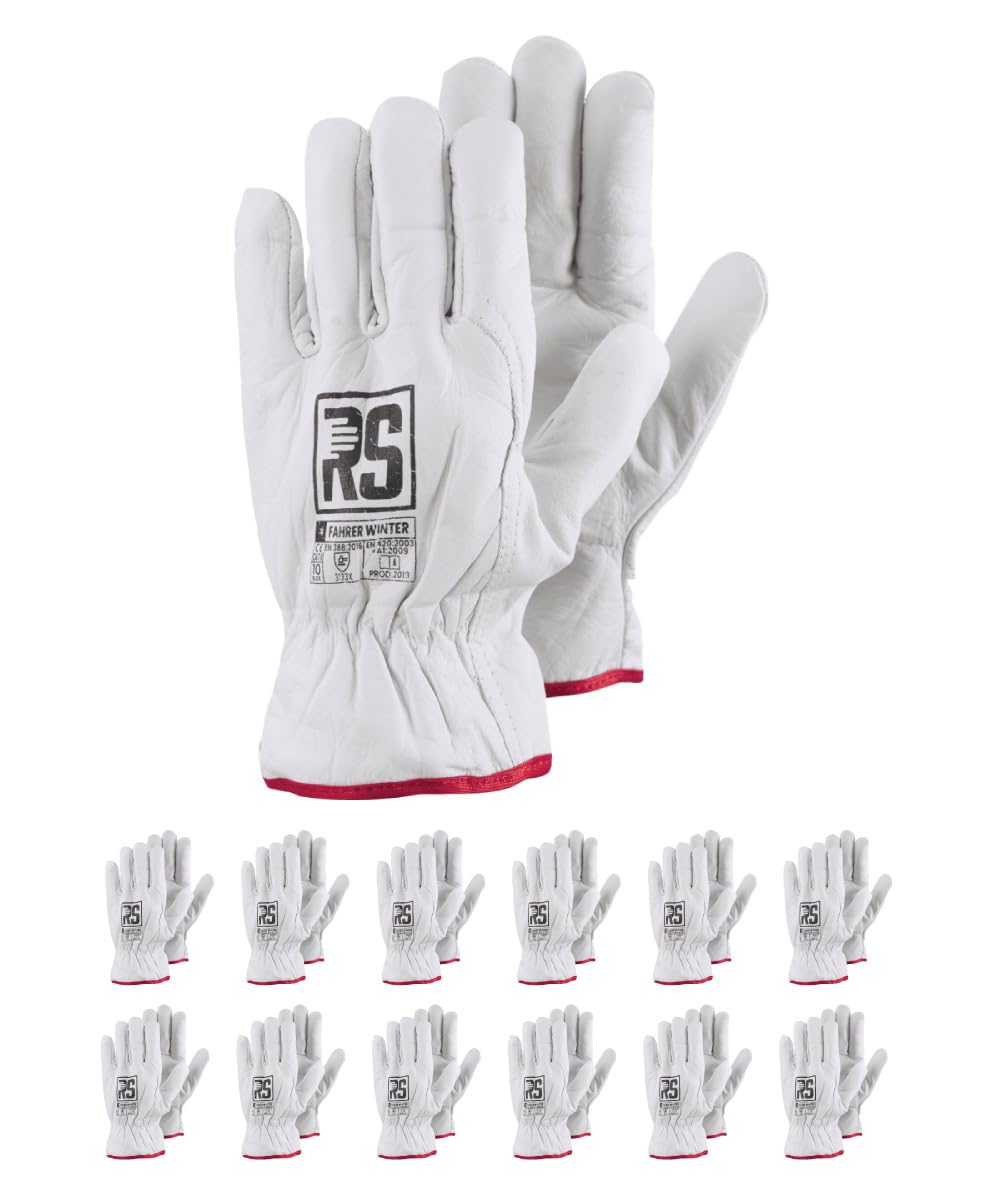 RS Gants de Montage d'hiver en Cuir de Vachette/Taille