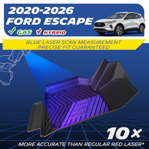 Image of Michelin Vehicle Mats for 2020-2026 Ford Escape Gas | Not Fit Hybrid, All-Weather TPE Custom Fit Liner, Premier