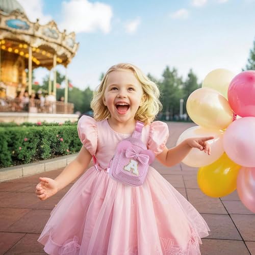 Image of YOOLIFE Birthday Gifts for Kids Girls, Initial Sling Bag Purse for Girl Kid | 2 3 4 5 6 7 Year Old Girl Birthday Gift, Gifts for Kids Girls, Initial Crossbody Bag, Purses for Toddler, Gifts for Toddler