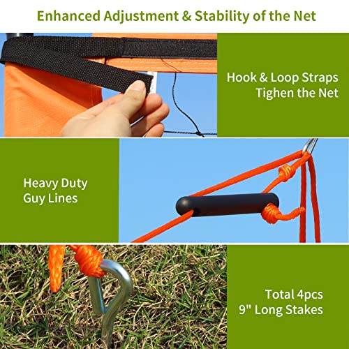 Olybeaka Professional Volleyball Net Outdoor Portable Volleyball Net Set System For Backyard Beach With Upgraded 900D Net Tape, Heavy Duty Poles, Anti-Sag Design, Volleyball, Boundary Line #TOP5
