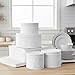 Laminet 6 PC Quilted Dinnerware Storage - Includes 4 Plate Cases, 1 Cup Case and Platter Case - (White)