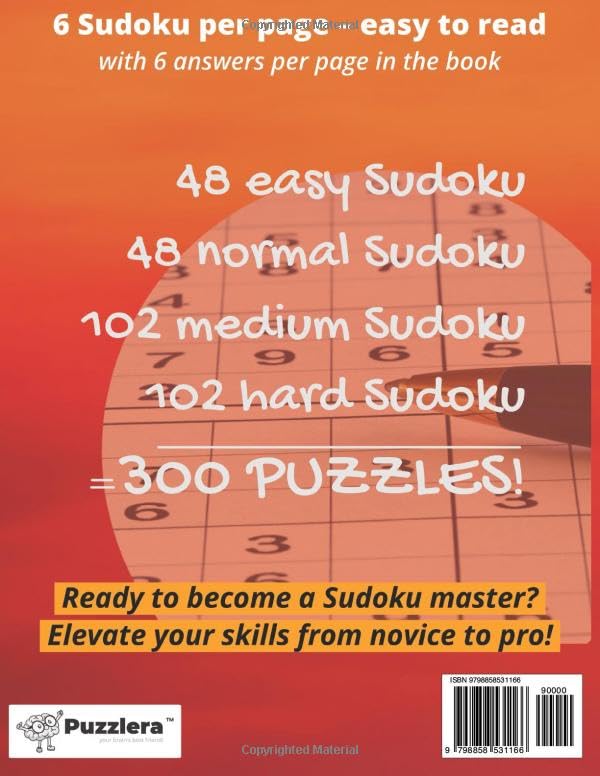 Miniatura 2 de Sudoku Puzzles for Adults Easy to Hard Sudoku Number Games for Adults, Easy to Medium to Hard Classic Sudoku Book with Solutions