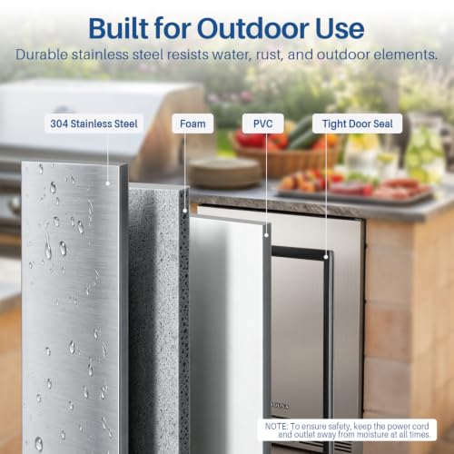 Image of 24 Inch Outdoor Refrigerator, 180 Can Outdoor Beverage Fridge