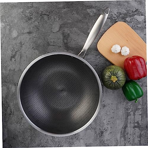 Wok de acero inoxidable antiadherente Honeycomb miniatura 6