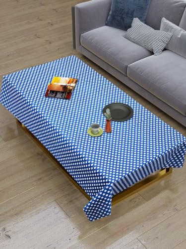 Image of Dakshya Industirs PVC Waterproof Table Cover 36x54 Inch Floral Printed Center Table Cover Washable Plastic Table Sheet Oilproof Dining Table Cover for Coffee Table Living Room Home (Floral Shine)