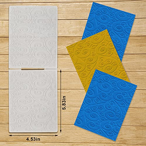 Cirrus Lace Plastic Embossing Folders For Card Making, Circle Leaves Embossing Folder Diy Craft Template Folders Stencils For Scrapbooking Photo Album Decorations, 5.7 × 4.2 Inch #TOP1