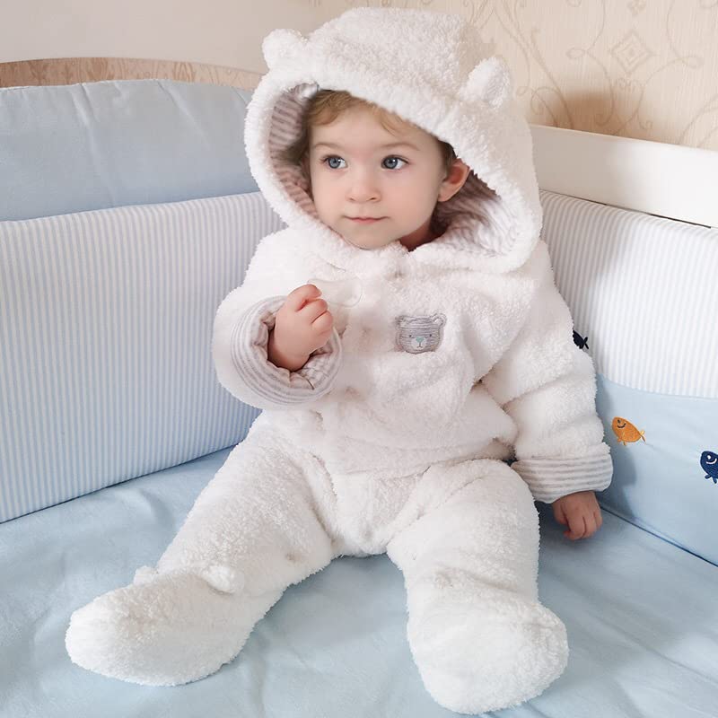 Combinaison-de-Neige-dhiver-pour-Bebe-Rompers-Garcon-et-Fille-Combinaison-Une-Piece-avec-Capuche-Ensemble-de-Vetements-dExterieur-pour-Les-Tout-Petits-Combinaison-de-Neige-Blanc-0-3-Mois