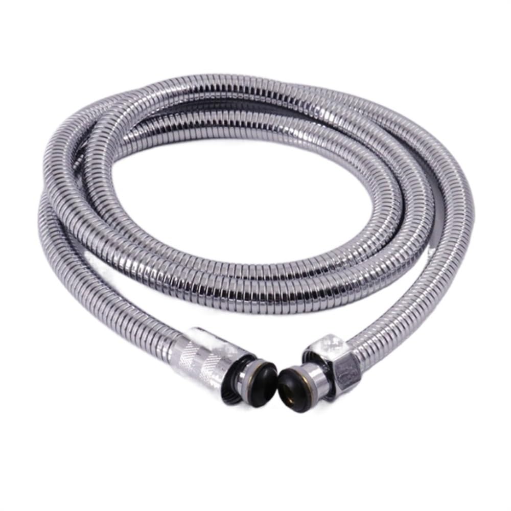 Lkfjnhepf Chrome Shower Hose 1.5M Shower Hose Pipe Stainless Steel Black Rose Gold Copper Bronze Braided Flexible Bathroom Faucet Tubes(Chrome)