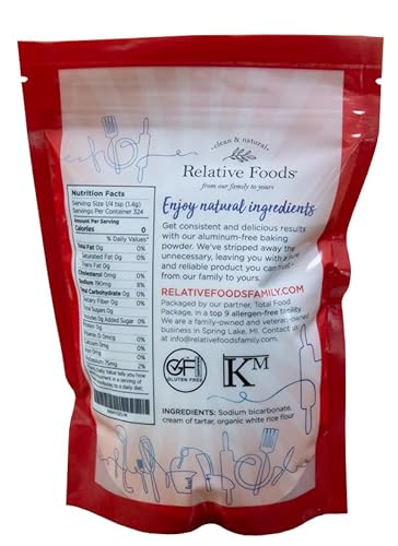 Relative Foods Baking Powder, 1 Pound Aluminum Free, Corn Starch Free, Double Acting, Gluten Free. Made In Our Usa Allergen Free Facility. Premium Leavening Agent. thumb #1