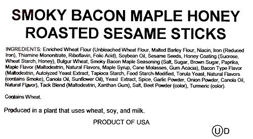 SweetGourmet Smoky Bacon Maple Honey Roasted Sesame Sticks | Savory Snack | 2 Pounds - Thumbnail 6