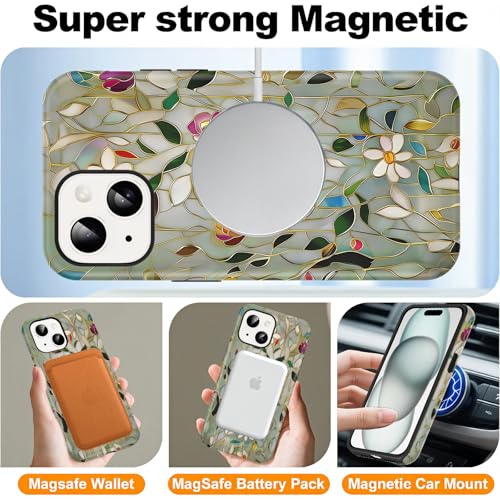Coque vitrail pour iPhone 15 compatible MagSafe antichoc - 6